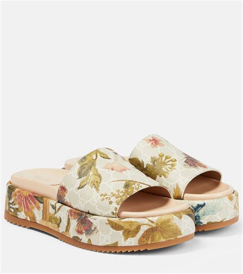 gucci floral men shoes|gucci floral platform slides.